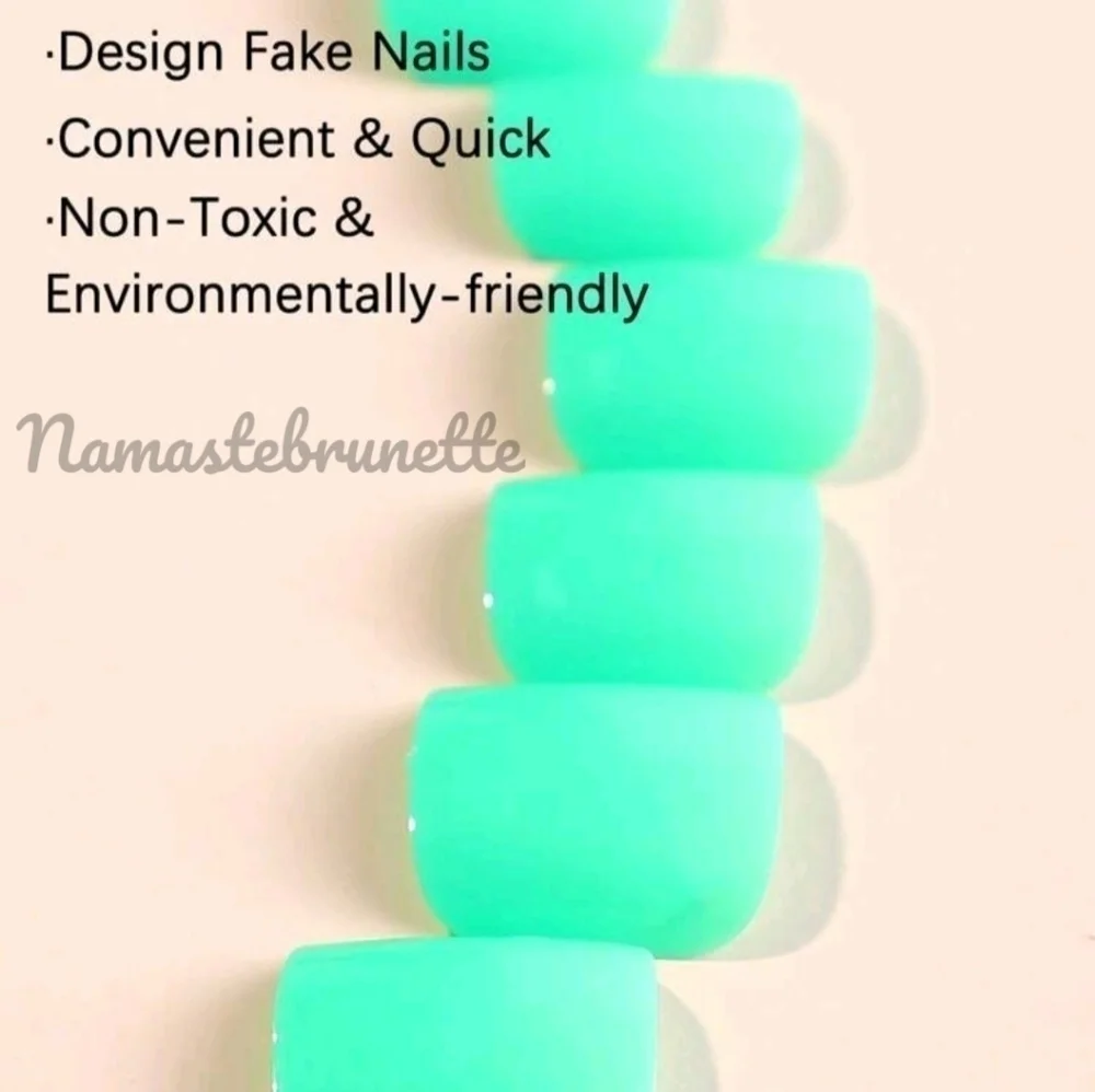 2/$16 Green Press On Toenails